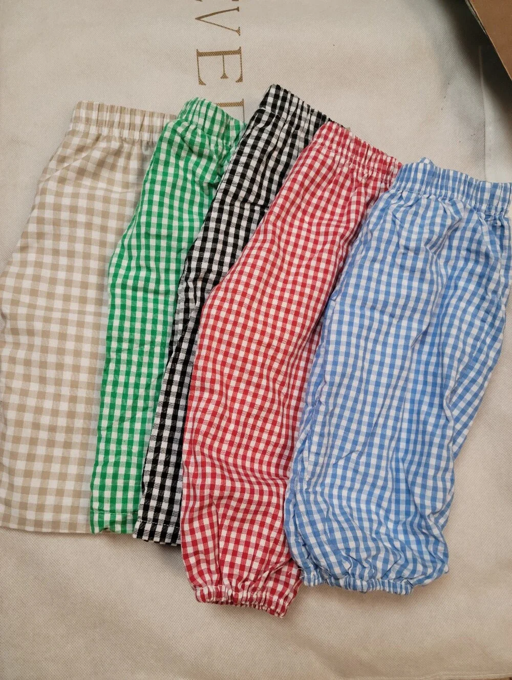 12pc Boys 3-6m & 6m Fall Bundle Gingham Stripe Cotton Knit Sets